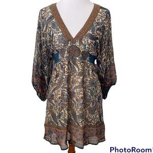 Flying Tomato Sheer Paisley Dress